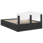 Preview: Bettrahmen mit Schubladen Schwarz 140 x 200 cm Ingenieurs Holz