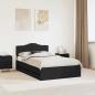 Preview: ARDEBO.de - Bettrahmen mit Schubladen Schwarz 135 x 190 cm Ingenieurs Holz