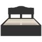 Preview: Bettrahmen mit Schubladen Schwarz 135 x 190 cm Ingenieurs Holz
