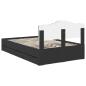 Preview: Bettrahmen mit Schubladen Schwarz 135 x 190 cm Ingenieurs Holz