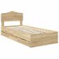 Preview: Bettrahmen Sonoma-Eiche 100 x 200 cm Ingenieurs Holz