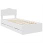 Preview: Bettrahmen mit Schubladen Weiß 90 x 200 cm Ingenieurs Holz