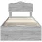 Preview: Bettrahmen Graues Sonoma 90 x 200 cm Ingenieurs Holz