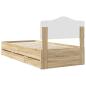 Preview: Bettrahmen Sonoma-Eiche 75 x 190 cm Ingenieurs Holz