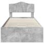 Preview: Bettrahmen mit Kopfteil Beton Grau 75 x 190 cm Ingenieurs Holz