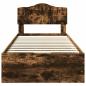 Preview: Bettrahmen Geräucherte Eiche 75 x 190 cm Ingenieurs Holz