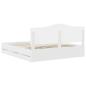 Preview: Bettrahmen mit Schubladen Weiß 200 x 200 cm Ingenieurs Holz