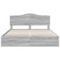 Preview: Bettrahmen Graues Sonoma 180 x 200 cm Ingenieurs Holz