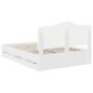 Preview: Bettrahmen mit Schubladen Weiß 160 x 200 cm Ingenieurs Holz