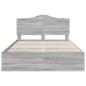 Preview: Bettrahmen Graues Sonoma 160 x 200 cm Ingenieurs Holz