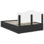 Preview: Bettrahmen mit Schubladen Schwarz 150 x 200 cm Ingenieurs Holz