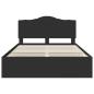 Preview: Bettrahmen mit Schubladen Schwarz 140 x 190 cm Ingenieurs Holz