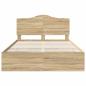 Preview: Bettrahmen Sonoma-Eiche 140 x 190 cm Ingenieurs Holz