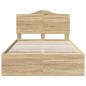 Preview: Bettrahmen Sonoma-Eiche 120 x 190 cm Ingenieurs Holz