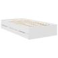 Preview: Bettrahmen mit Schubladen Weiß 98,5 x 200 cm Ingenieurs Holz