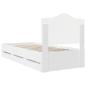 Preview: Bettrahmen mit Schubladen Weiß 98,5 x 200 cm Ingenieurs Holz
