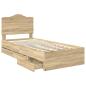 Preview: Bettrahmen Sonoma-Eiche 100 x 200 cm Ingenieurs Holz