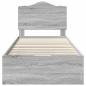 Preview: Bettrahmen Graues Sonoma 98,5 x 200 cm Ingenieurs Holz