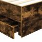 Preview: Bettrahmen Geräucherte Eiche 90 x 190 cm Ingenieurs Holz