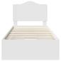 Preview: Bettrahmen mit Schubladen Weiß 90 x 200 cm Ingenieurs Holz
