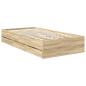 Preview: Bettrahmen Sonoma-Eiche 90 x 200 cm Ingenieurs Holz