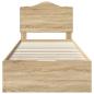 Preview: Bettrahmen Sonoma-Eiche 90 x 200 cm Ingenieurs Holz
