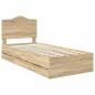 Preview: Bettrahmen Sonoma-Eiche 75 x 190 cm Ingenieurs Holz