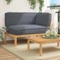 Preview: ARDEBO.de - Sofa Set Uni Anthrazit 131,5 x 92 x 69 cm Massivholz Akazie
