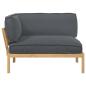 Preview: Sofa Set Uni Anthrazit 131,5 x 92 x 69 cm Massivholz Akazie