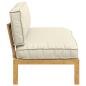 Preview: Sofa Set mit Kissen Creme 120 x 80 x 69 cm Massivholz Akazie