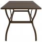 Preview: ARDEBO.de - Gartentisch Braun 190x80x72 cm Stahl
