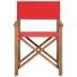 Preview: Regiestühle 2 Stk. Massivholz Teak Rot