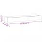 Preview: Wandregale 2 Stk. 60x15x4 cm Massivholz Teak