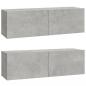 Preview: TV-Wandschränke 2 Stk. Betongrau 100x30x30 cm Holzwerkstoff