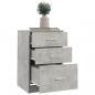 Preview: Nachttisch Betongrau 40x40x63 cm Holzwerkstoff