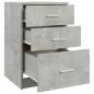 Preview: Nachttisch Betongrau 40x40x63 cm Holzwerkstoff