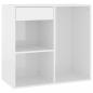 Preview: Kosmetikschrank Hochglanz-Weiß 80x40x75 cm Holzwerkstoff