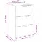 Preview: Nachttische 2 Stk. Betongrau 40x36x65 cm