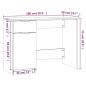 Preview: Schreibtisch Sonoma-Eiche 100x50x75 cm Holzwerkstoff