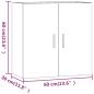 Preview: Wandschrank Weiß 60x30x60 cm Holzwerkstoff