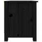 Preview: Schuhschrank Schwarz 70x38x45,5 cm Massivholz Kiefer