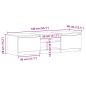 Preview: TV-Schrank Räuchereiche 140x40x35,5 cm Holzwerkstoff