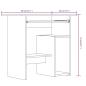 Preview: Schreibtisch Braun Eichen-Optik 80x45x74 cm Holzwerkstoff