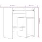 Preview: Schreibtisch Braun Eichen-Optik 80x45x74 cm Holzwerkstoff