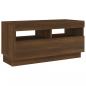 Preview: TV-Schrank mit LED-Leuchten Braun Eichen-Optik 80x35x40 cm