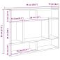 Preview: Wandregal Räuchereiche 75x16x55 cm Holzwerkstoff