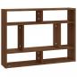 Preview: Wandregal Braun Eichen-Optik 75x16x55 cm Holzwerkstoff