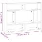 Preview: Wandregal Braun Eichen-Optik 75x16x55 cm Holzwerkstoff