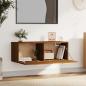 Preview: Wandschrank Braun Eichen-Optik 100x36,5x35 cm Holzwerkstoff