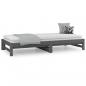 Preview: Tagesbett Ausziehbar Grau 2x(90x200) cm Massivholz Kiefer